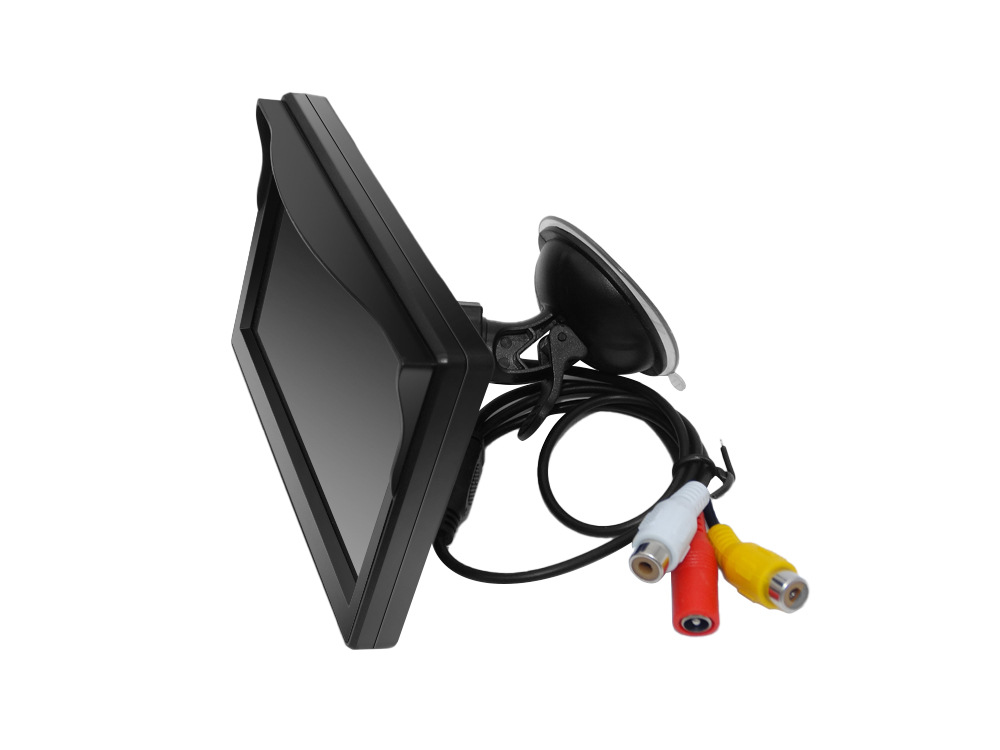Manufacturer supplies 5inch suction cup monitor HD wireless transmitter receiver license plate 7-inch infrared car camera