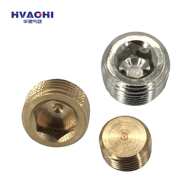 全铜外/内六角闷头外牙铜堵头外丝铁堵头水管堵头1分2分3分4分6分