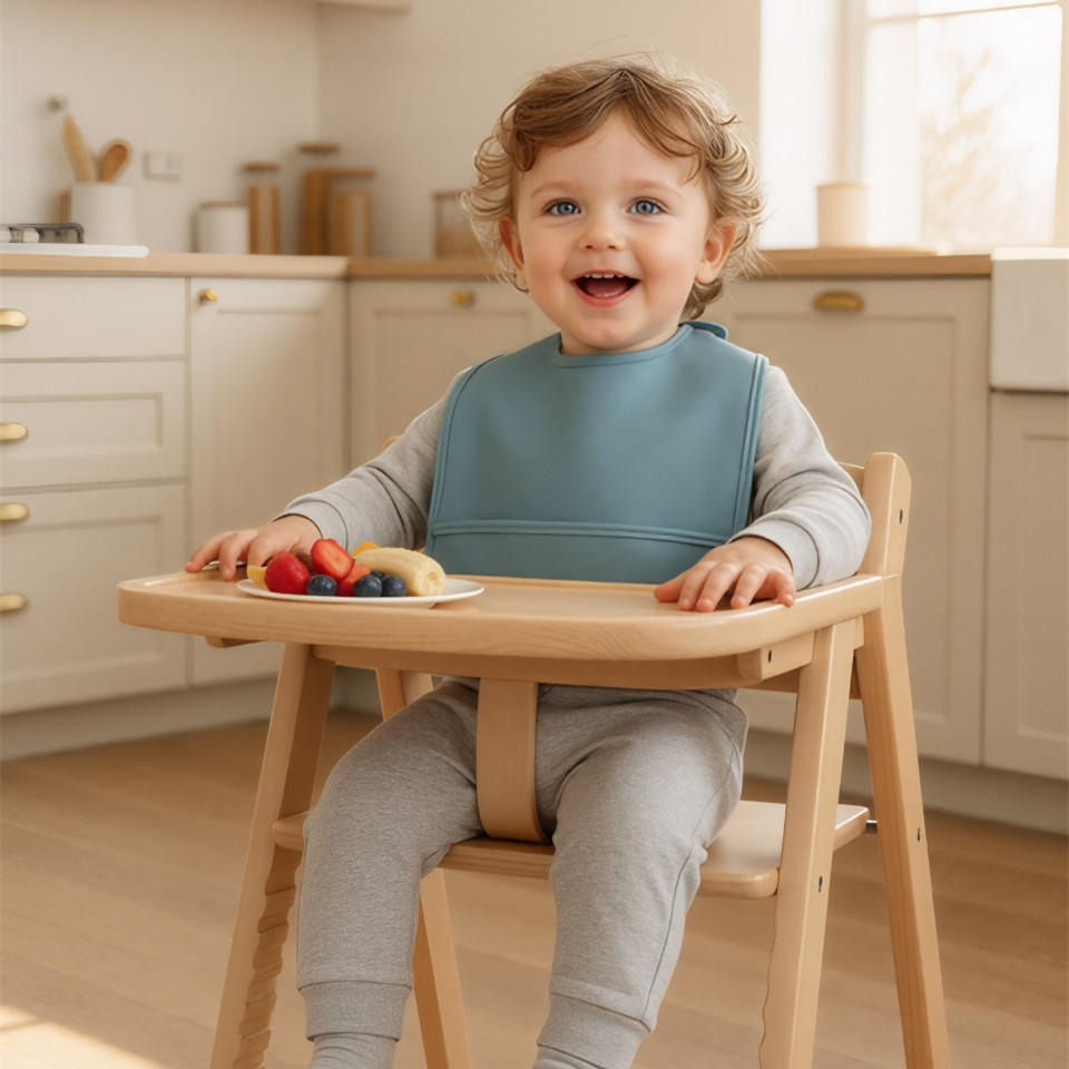 Baby Bib Denmark New Type A Baby Waterproof Bib Children Easy to Clean Soft Eating and Dining Slippery Pocket