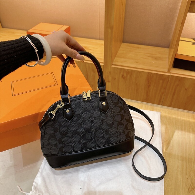 Cross-border vintage women's bag 2025 new fashion printed handbag, high-end shell bag, versatile shoulder and crossbody bag Cross-border vintage women's bag 2025 new fashion printed handbag, high-end shell bag, versatile shoulder and crossbody bag