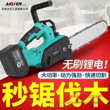 日本大艺工具公司爱格纳无刷电链锯锂电链条锯木材切割锯伐木锯树
