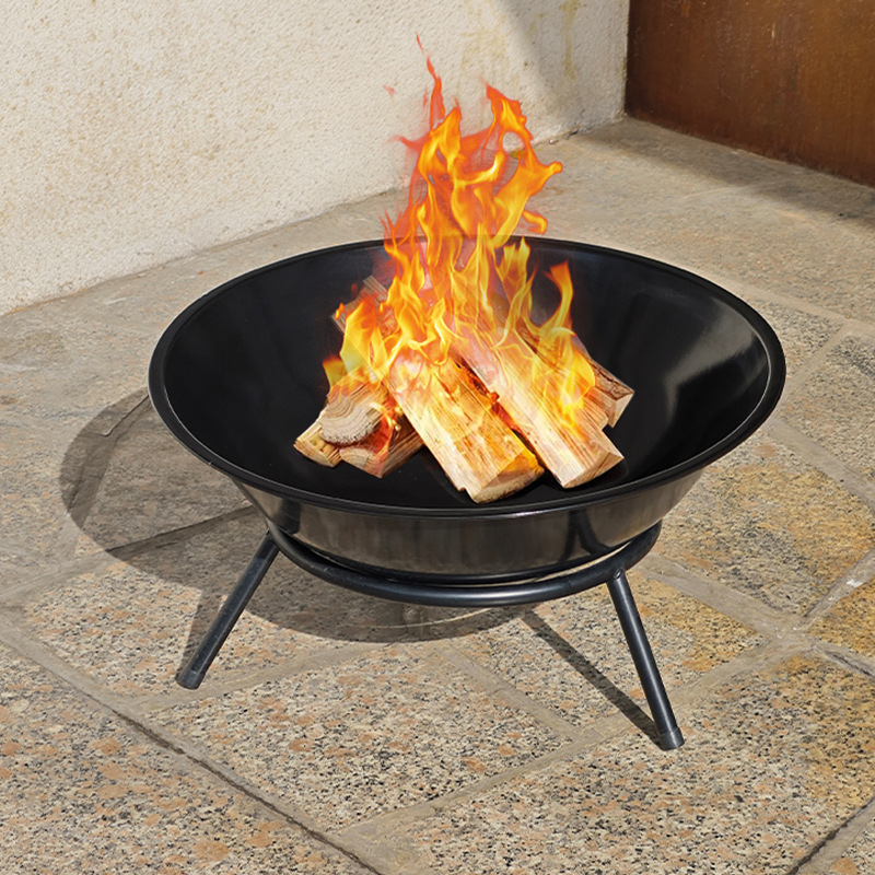 64cm esmalte grueso gran fuego de calefacción estufa de leña al aire libre patio al aire libre horno horno de tres patas fuego