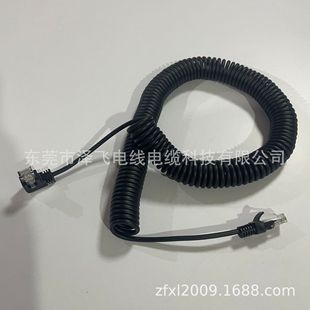 8-Core Network Cable Elbow Spring Wire Spiral Wire Can Be Bent Left or Right and Can Be Customized to Any Length