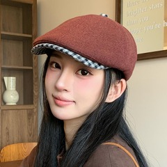 帽子 レディース 秋冬 韓国風 エレガント ファッション 万能ファッション帽子 ベレー帽 英国風 フォワードハット 新しいトレンド