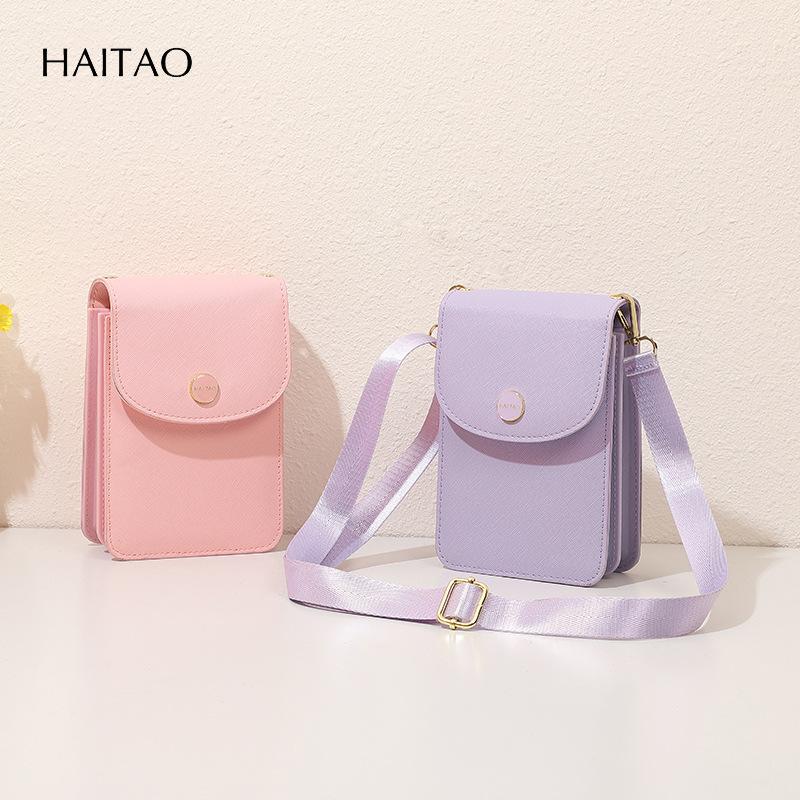 Bolso para teléfono móvil transfronterizo de nueva tendencia para mujer Bolso diagonal de un solo hombro de moda coreana mochila para teléfono móvil multifuncional de gran capacidad