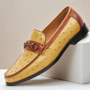 Freshly Made Link for 4-5 Days, Men's Shoes, Business Casual Leather Shoes, Cowhide Genuine Leather Shoes, Men's Trendy Cross-Border Shoes