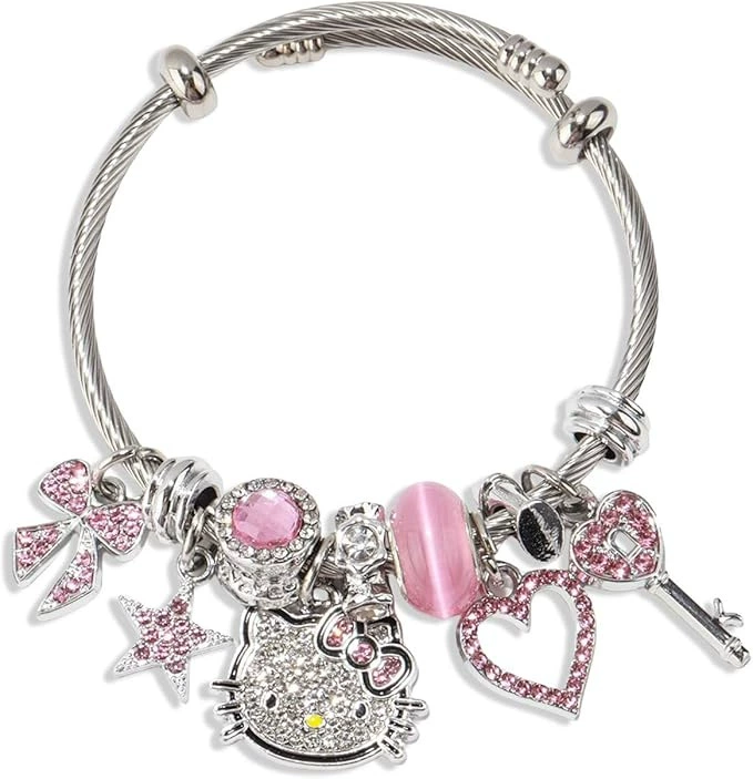 Браслет Hello Kitty японского стиля, 18 см + удлинитель 5 см, браслет-талисман, диаметр 60 мм