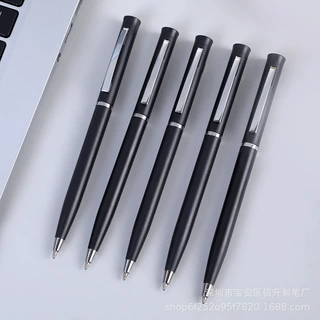 旋转塑料圆珠笔酒店前台礼品笔办公文具广告笔印刷logo中油笔批发