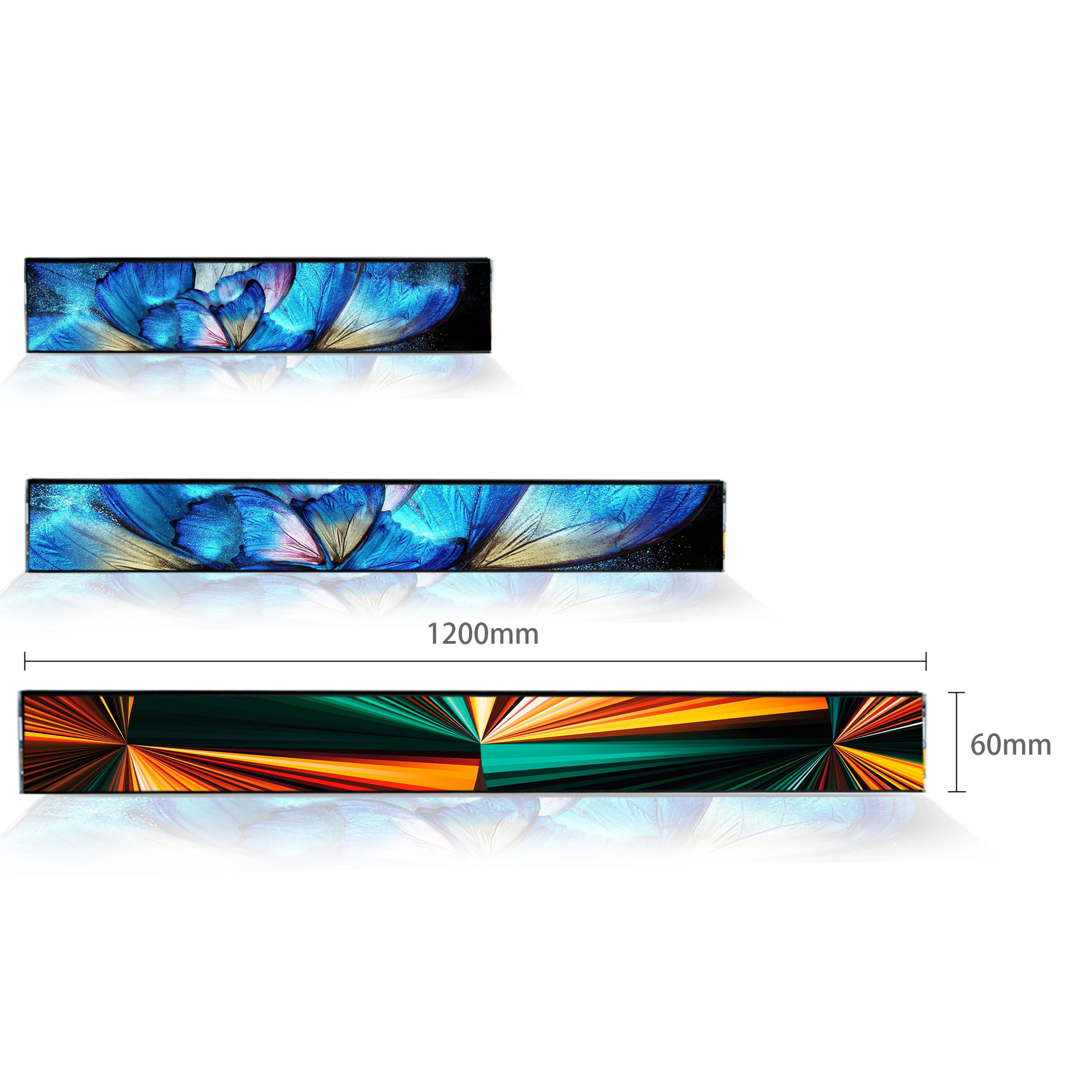 P1.25 centro comercial mostrador de estante LED pantalla de pantalla de barra de pantalla inteligente de mostrador de supermercado pantalla de publicidad