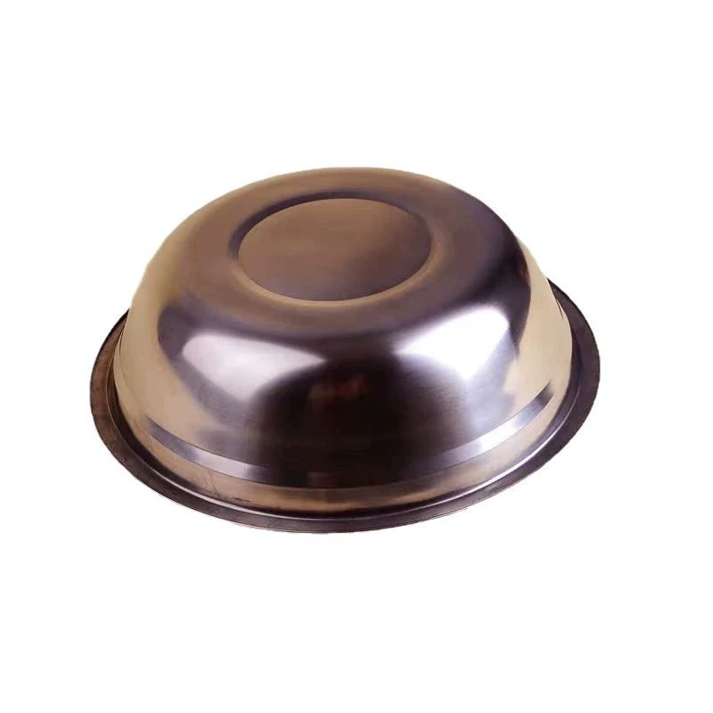 High-looking stainless steel soup basin plate 2 yuan 3 yuan 5 yuan supermarket stainless steel soup basin wholesale reverse side stainless steel basin