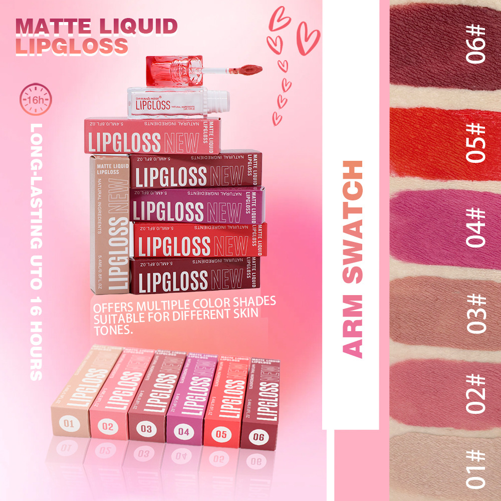 Cross-border Non-stick Cup Glaze Velvet Matte Nude Color Whitening Lipstick Waterproof Long-lasting Lip Gloss Cosmetics_voghion.com