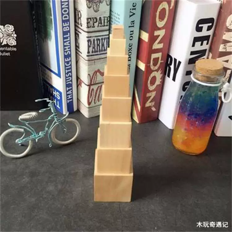 Wooden cube, square constructor, teaching aids, volume geometry, custom-made