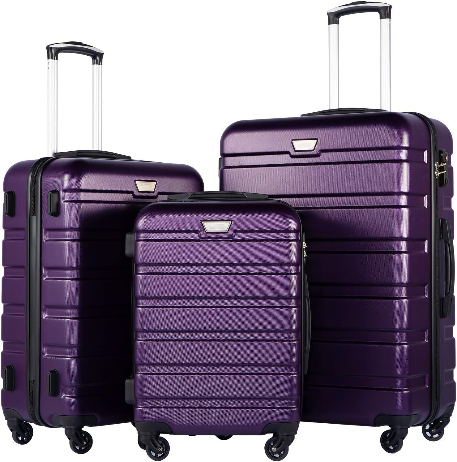 Maleta de Equipaje con Ruedas Set de 5 Piezas 20 Pulgadas de ABS Antirrobo para Viajes de Ocio
