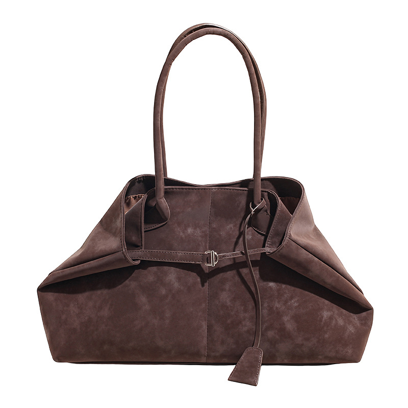 Bolsa de invierno de cuero de seda para mujeres 2025, nueva moda coreana retro bolsas de mano, bolsas de viaje de gran capacidad