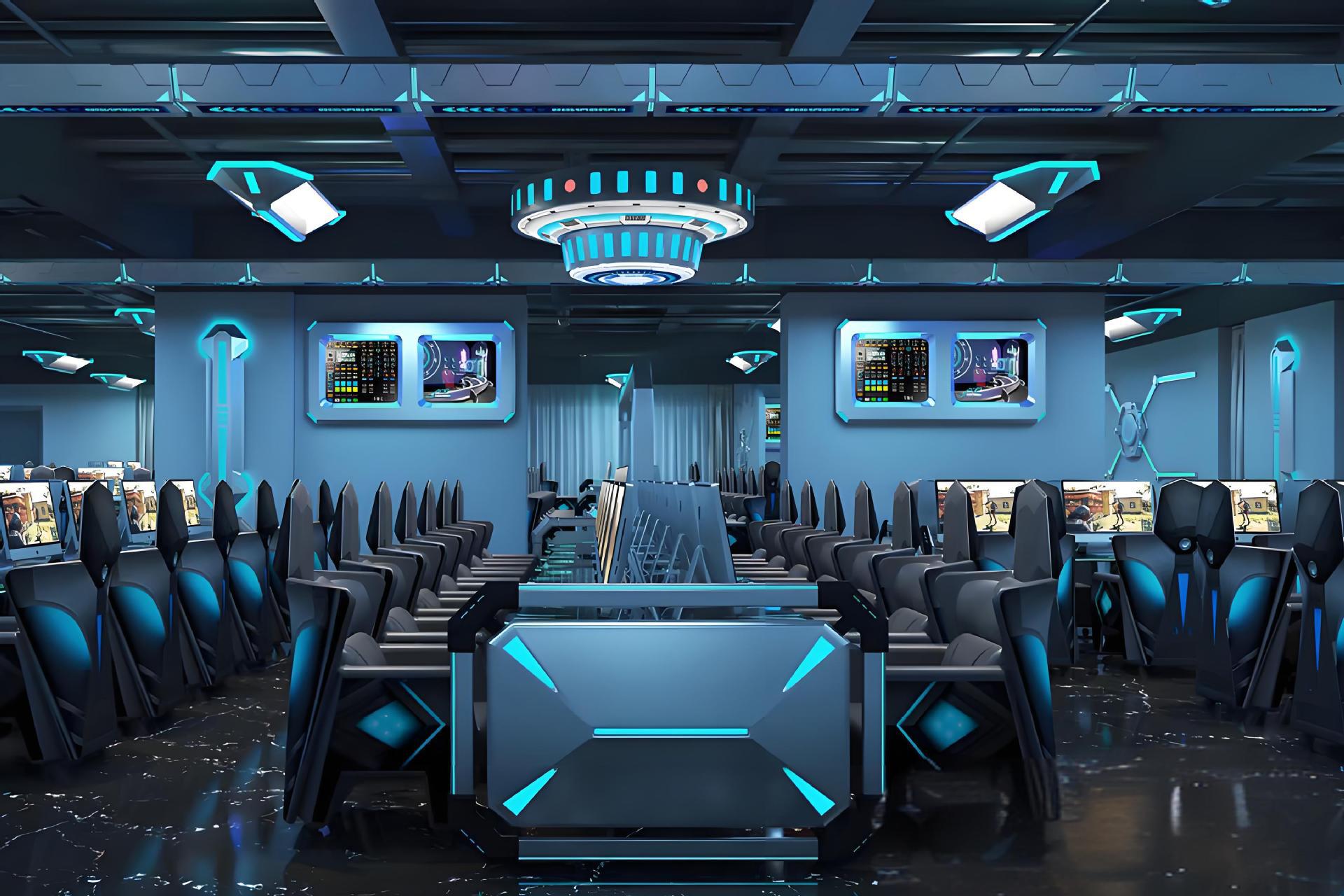 Módulo de atmósfera de bar de videojuegos KTV módulo de decoración de pared de luces de parque de juegos animado ciudad de modelado de luces