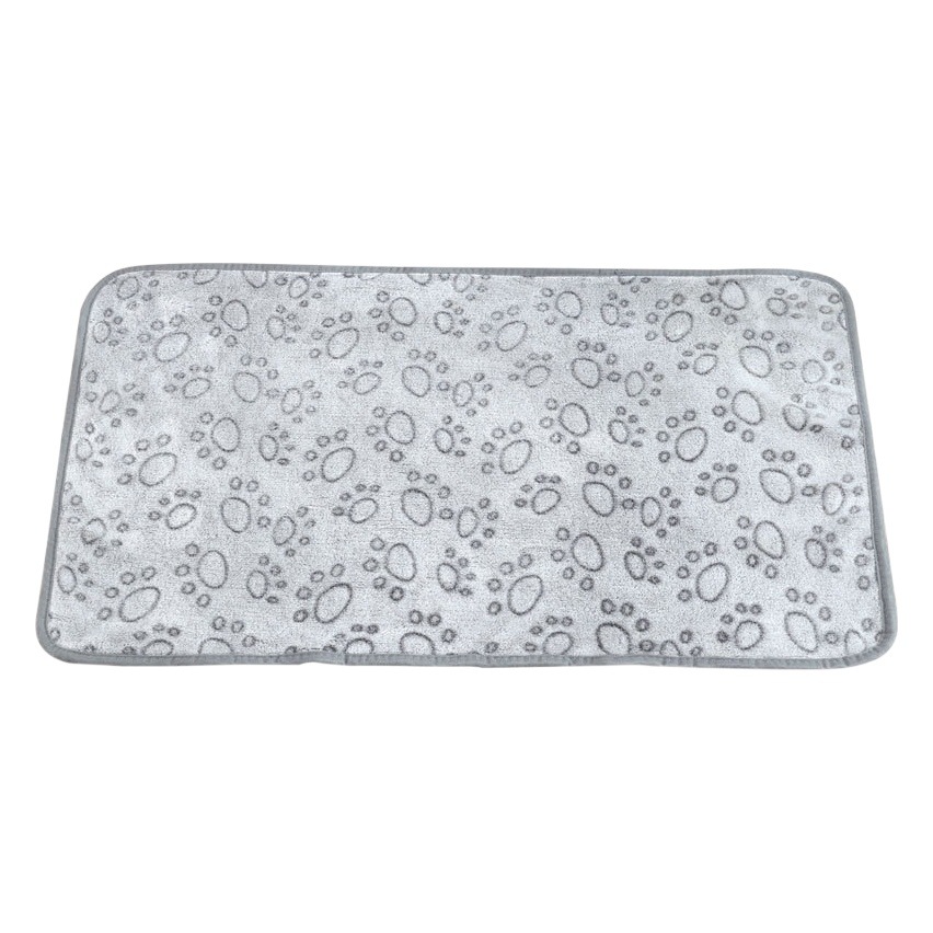 Invierno felpa estera huellas perro gris dormir manta paño cómodo tamaño multi-escenario uso manta toalla