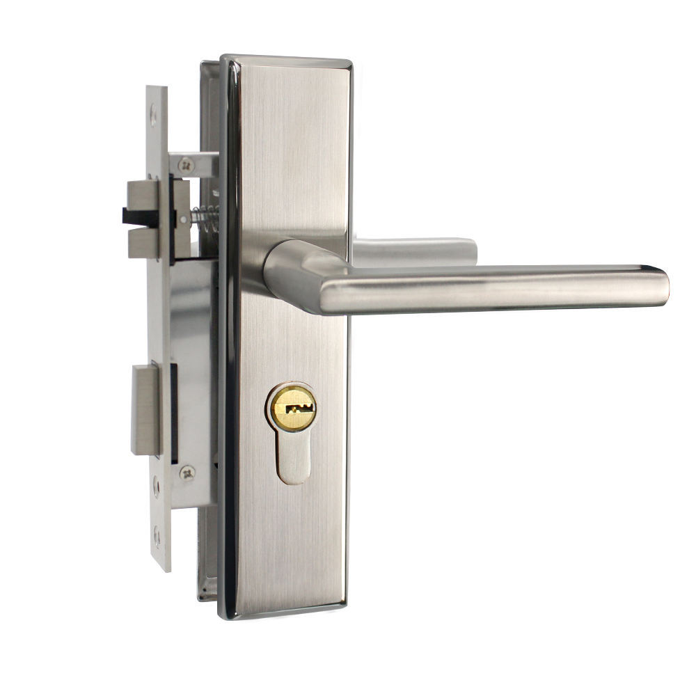 Cerradura interior de acero inoxidable personalizada cerradura de panel de núcleo falso cerradura doméstica silenciosa cerradura de mano de dormitorio cerradura de puerta interior