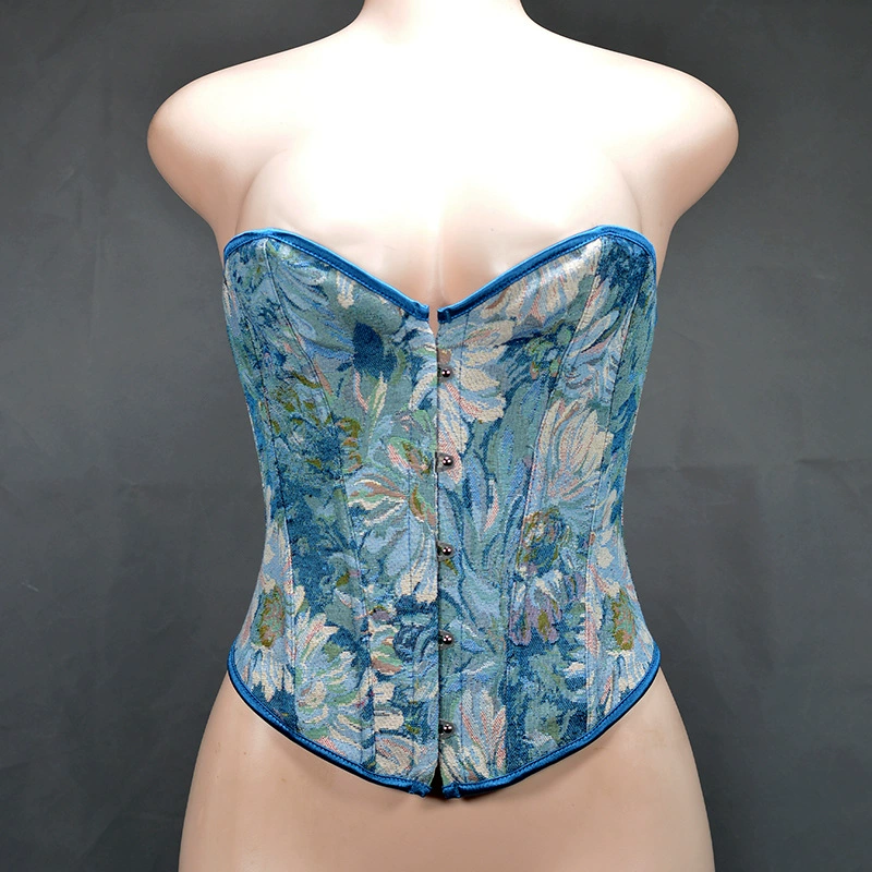 Бюстгальтер-топ shapewear, 5 пряжек 30 см спереди, жаккард с флористическим рисунком, поддержка талии