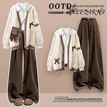 初秋装韩系美拉德学院风套装女装2025超火早秋季穿搭一整套高级感