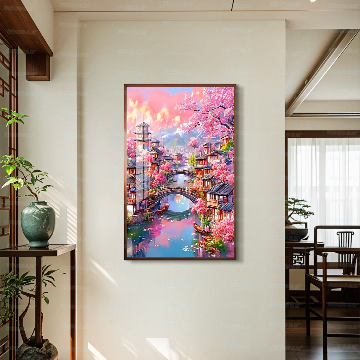 [Tela de Algodón Importada] Punto de Cruz de la Mona Lisa, Estilo Primavera, Cuatro Estaciones, Nuevo Estilo, Hermoso Punto de Cruz para Sala de Estar image 2
