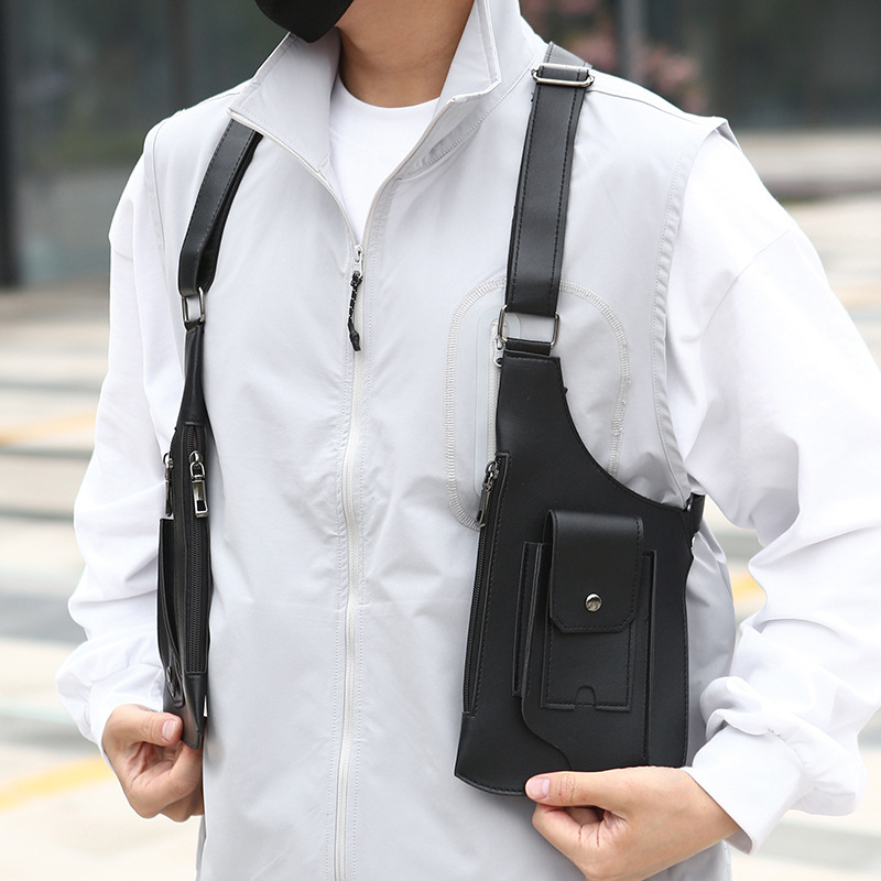 Men's Crossbody Chest Bag Multifunctional Shoulder Bag For Travel_voghion.com