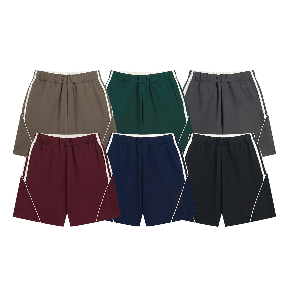 Pantalones cortos holgados de estilo americano para hombre, de marca de moda, de seda helada de secado rápido, de algodón, antibacterianos, transpirables, con patchwork, de longitud media.