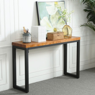American Style Simple Solid Wood Entrance Table Iron Art Narrow Side Hotel End View Table Entrance Entrance Table Home Buddha Table