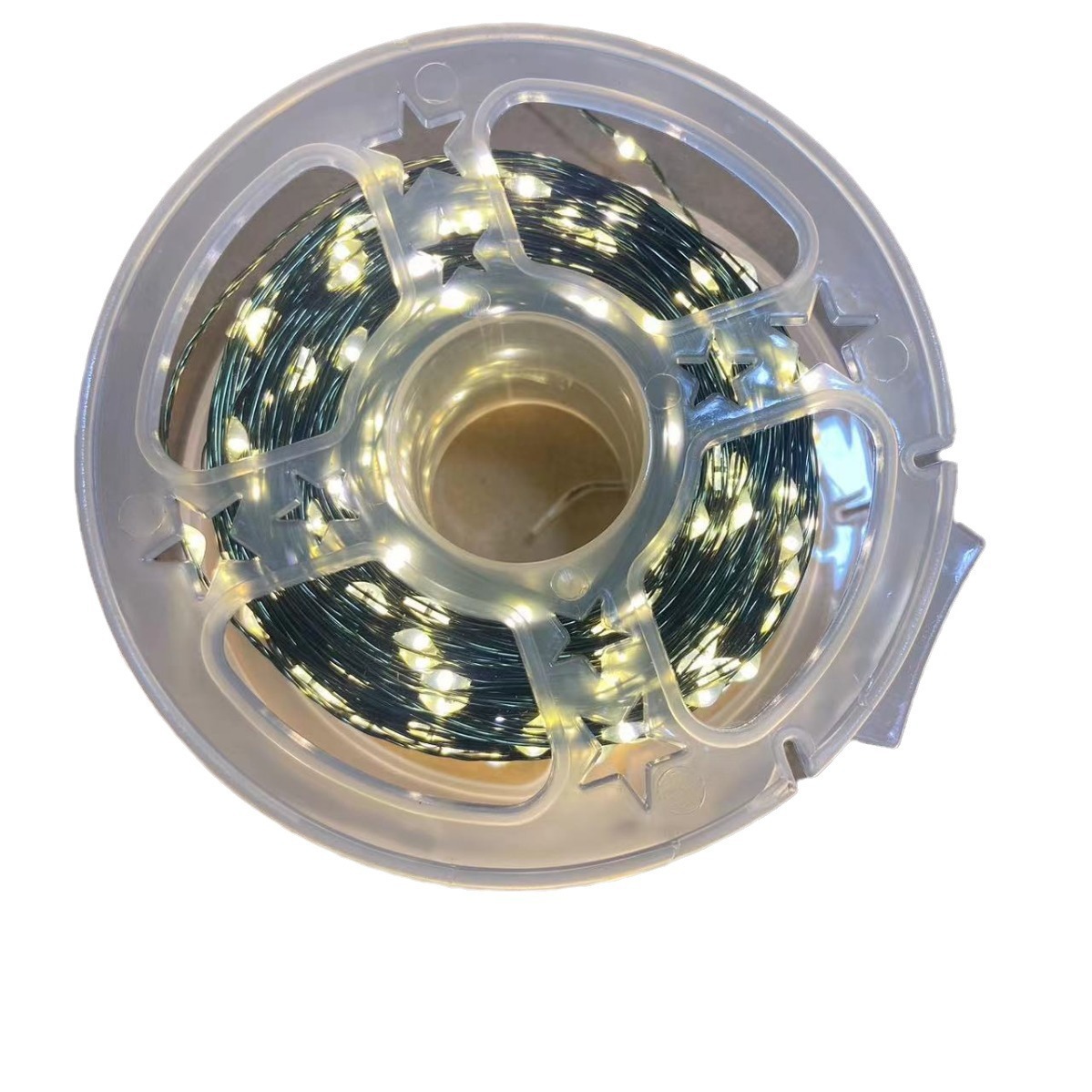 Lámpara de árbol de Navidad LED transfronteriza Lámpara verde Lámpara de cobre Lámpara de gypsophila Lámpara de ratán navideño Lámpara de estrella