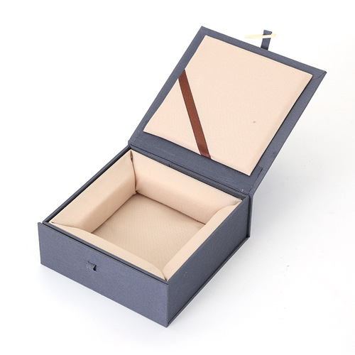 Gray Wall Plate Gift Box, Silver and Jade Plate and Dish Packaging Box, Medal Inkstone Frame Storage Empty Box