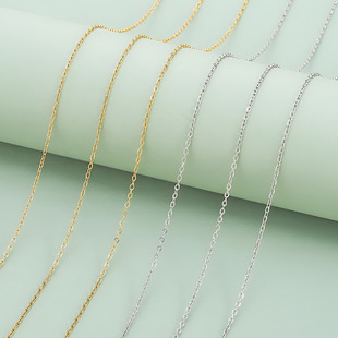 Cross-Border Stainless Steel Necklace Women's Jewelry Hammer Cross Chain DIY Chain Bracelet Necklace Accessories Factory Wholesale