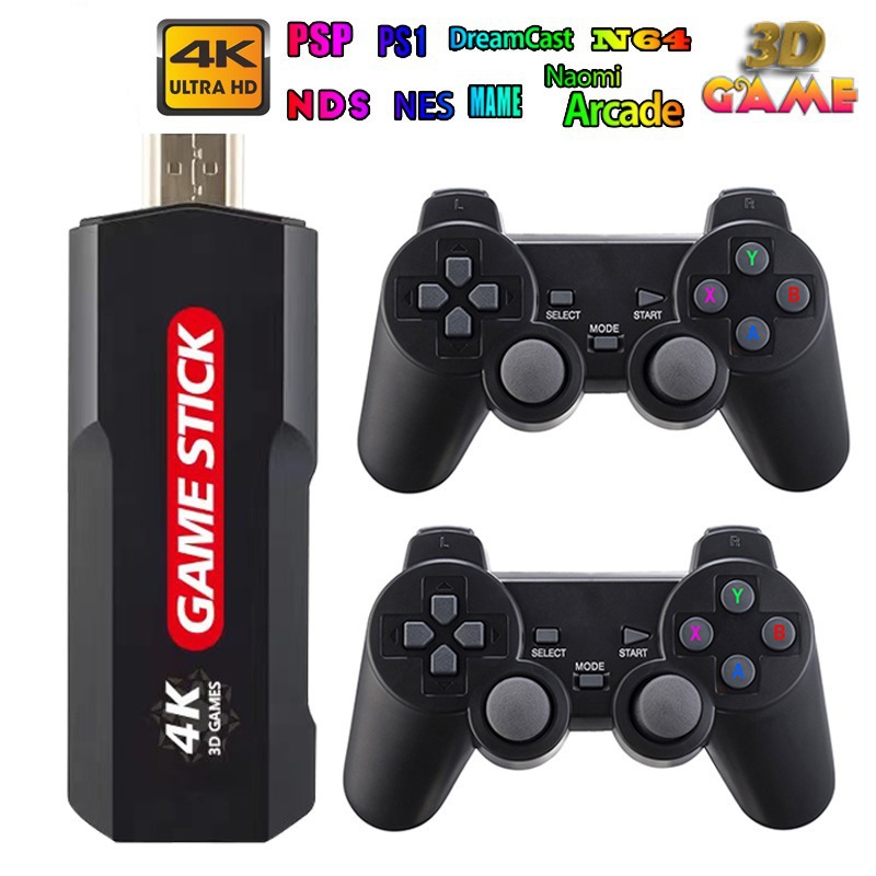 Cross-border PC mode X2 game box home TV set-top box single and double play game 2.4g wireless HD 4k