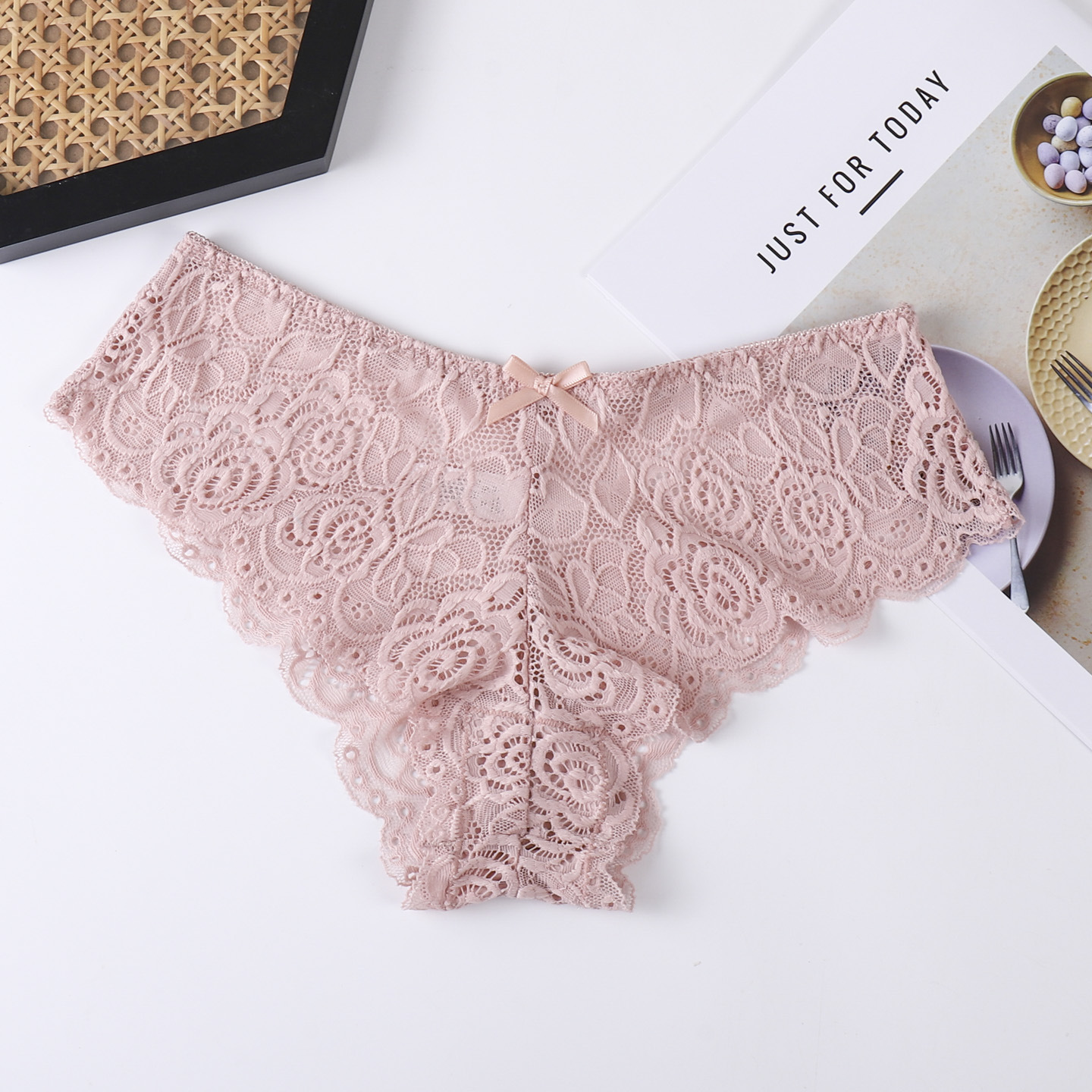 Damas 2025 nuevo encaje Jacquard sexy puro transpirable piel ligera alta elástica ropa interior al por mayor