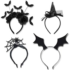 新しいハロウィンパーティーヘッドバンドヨーロッパとアメリカのゴーストフェスティバル仮装面白い頭飾り立体魔女帽子コウモリカボチャ