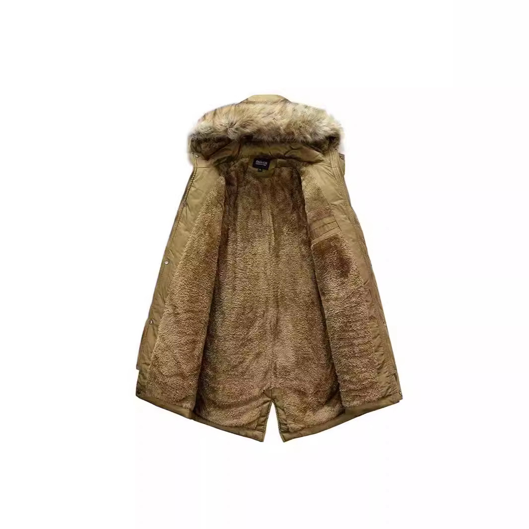 Men's Down Jacket With Fleece Lining And Thickened Loose Fit_voghion.com