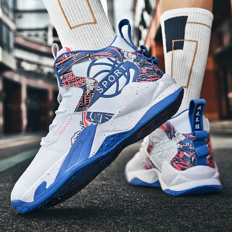 Couple's high-top basketball shoes men's autumn and winter New Youth student sports running shoes practical competition training sneakers