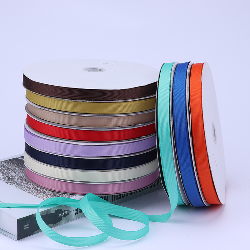 Engrosamiento 1,2 cm de alta densidad costilla cinta arco DIY cinta fruta caja de regalo embalaje cinta de color Ropa Accesorios