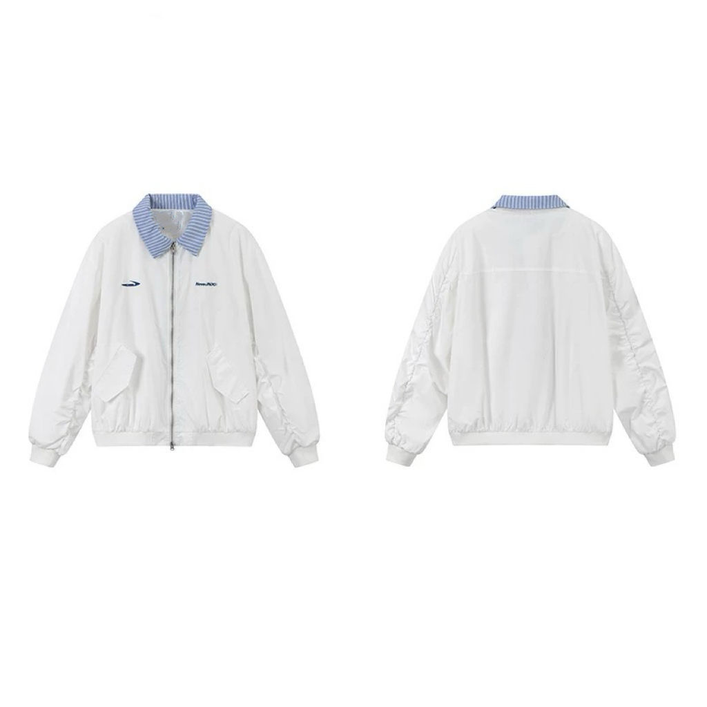 Workwear Jacket, Retro Baseball Jacket, Loose Design For Couples, Casual Flight Jacket, Trendy_voghion.com