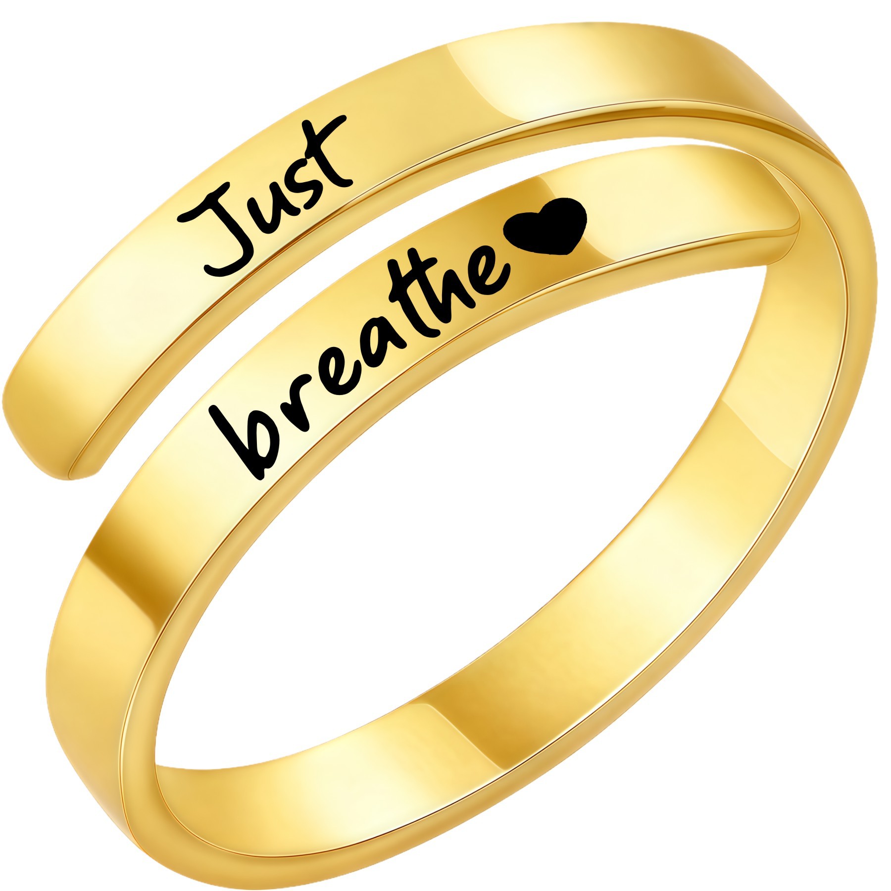 Amazon European and American Spiral Jewelry for Women I Fucking Love You Inspirational Letter Ring Personalized Engraving for Men