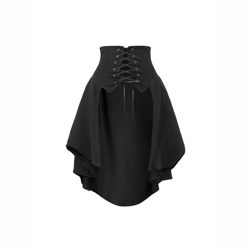 Cross-Border European and American Medieval Skirt with Pirate Ruffles, Irregular Hem, Renaissance Halloween Costume