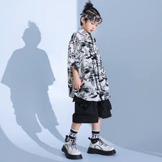 女童爵士舞服装帅气日系街舞演出服套装少儿嘻哈hiphop走秀舞台潮