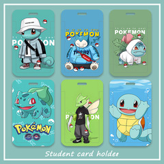 Pokémon Cute Cartoon Campus Card Student Meal Card Holder Subway Bus Card Access Card ID Card Anti-Lost Card Holder