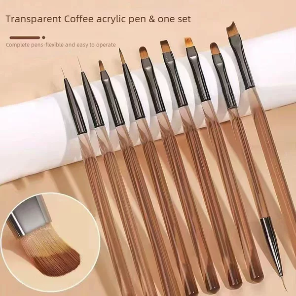 Japanese Manicure Pen Brush Set Ultra-Fine Paint Pen Light Therapy Pen Pull Pen Nail Salon Professional Tools Wholesale