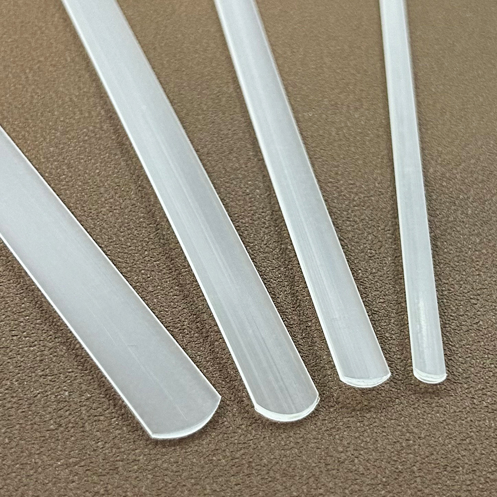 现货PP料透明切割胶骨文胸侧翼切条塑料骨定型条挤塑鱼骨服装胶骨