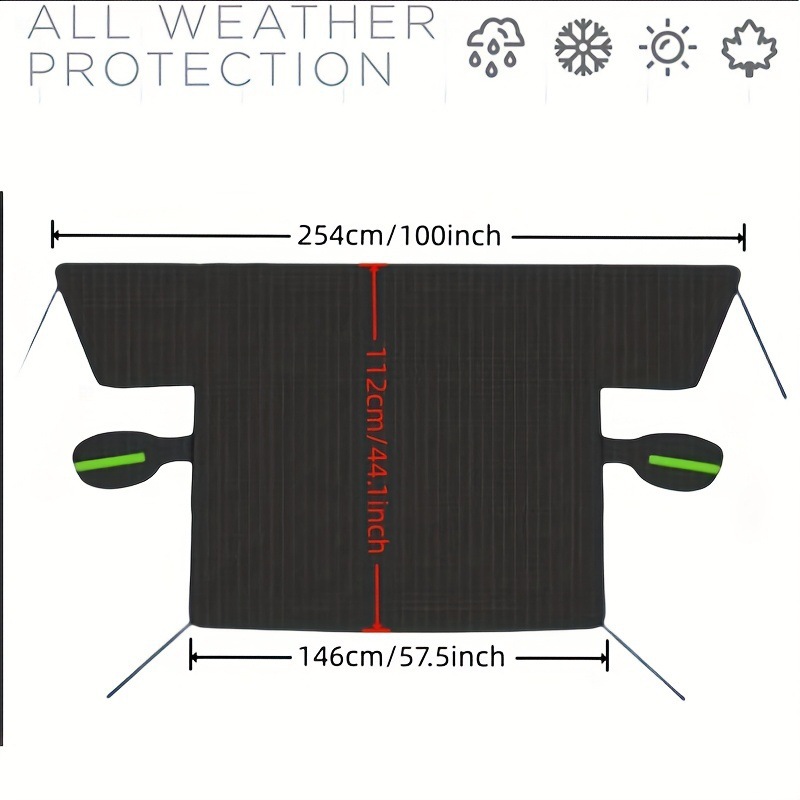 Cross-border best-selling car snow cover, winter anti-snow and anti-freeze half-cover car cover, front windshield sun protection magnetic snow cover
