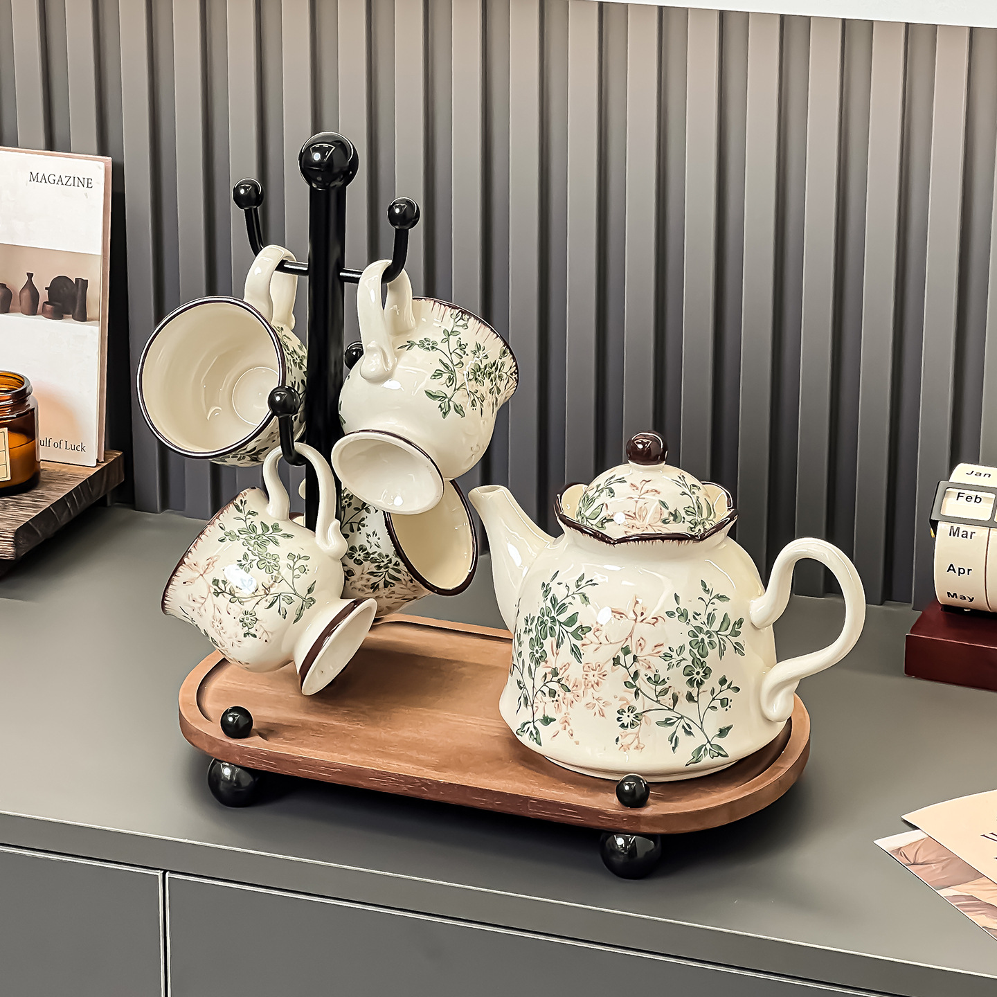 Floral Teapot and Teacup Set, Household Tea Set, 2026 New Model, Housewarming Gift, Birthday Gift, Souvenir