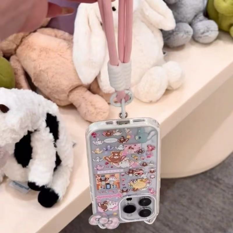 Ilustración de imagen de postre de oreja de gato de dibujos animados estilo ins para iiPhone15 Apple 16ProMax funda para teléfono móvil 14 nuevo