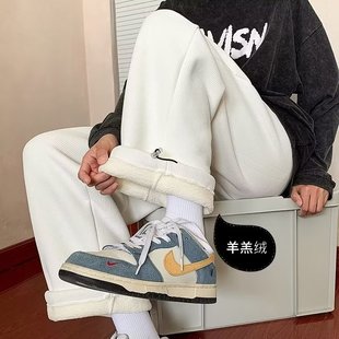 Men's velvet Japanese trend trousers, drawstring
