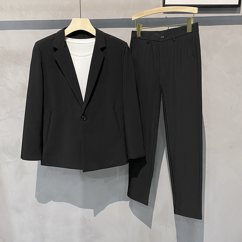 롱블랙 3종세트 (슈트+바지+화이트T)