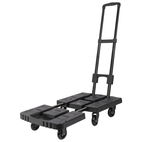 Baoyu wholesale trolley universal wheel flatbed silent logistics warehouse cargo transport truck folding trolley