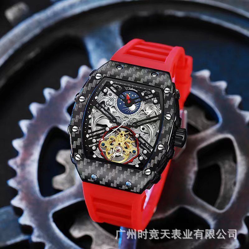 Marca Richard Desen reloj mecánico automático de gama alta TikTok fuente caliente entrega de una pieza impermeable reloj de hombre luminoso